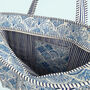 Seashell Blue And White Quilted Cotton Tote Bag, thumbnail 4 of 5