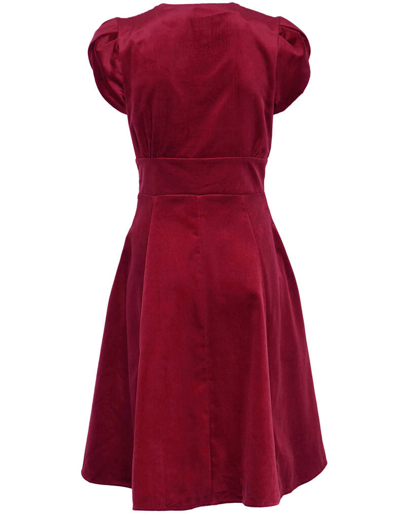 claret velvet gown