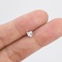 Sterling Silver Tiny Cz Heart Stud Earrings, thumbnail 4 of 12