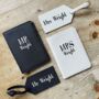 Set Of Two Newlyweds Passport And Luggage Tags, thumbnail 1 of 2