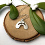 Sterling Silver Mistletoe Christmas Necklace, thumbnail 6 of 12