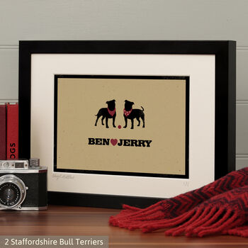 Personalised Staffy, Staffordshire Bull Terrier Print, 10 of 12