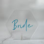 Personalised Wedding Hexagon Place Setting In Acrylic, thumbnail 12 of 12