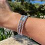 Aquamarine Sterling Silver Bead Bracelet, thumbnail 3 of 4
