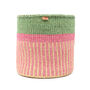 Hoja: Pastel Stripe Woven Storage Basket, thumbnail 6 of 9