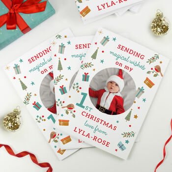 Personalised ‘My 1st Christmas’ Photo Upload Cards – Pack Of 10, 4 of 7