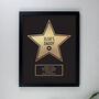 Personalised Walk Of Fame Star Award Black Framed Print, thumbnail 1 of 2
