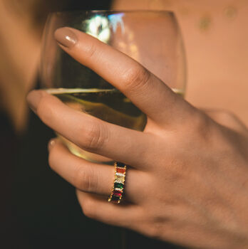 Charlie Rainbow Stone Ring | 18 K Gold Plated, 2 of 6