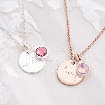Esme Personalised Initial Birthstone Necklace, 5 of 12