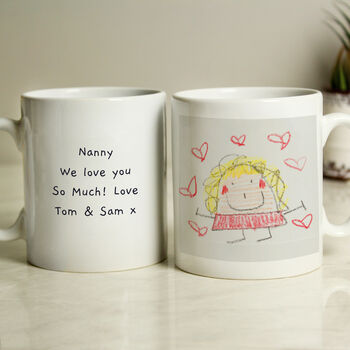 Mothers Day Coffee Mug Personalised With Your Child Drawing, 2 of 10