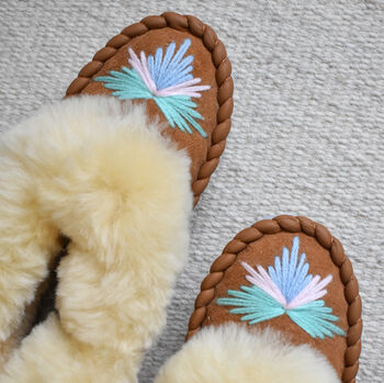 Sunny Sheepskin Moccasin Slippers, 5 of 5