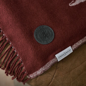 Stag Mulberry Faux Cashmere Throw 140x180, 3 of 5