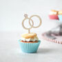 Wooden Cupcake Topper For Weddings Or Engagements, thumbnail 1 of 5