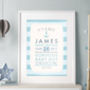 It's A Boy! Personalised Baby Details Print, thumbnail 1 of 5