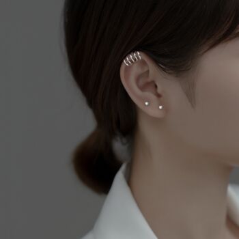Sterling Silver Simple Ear Cuff, 2 of 6