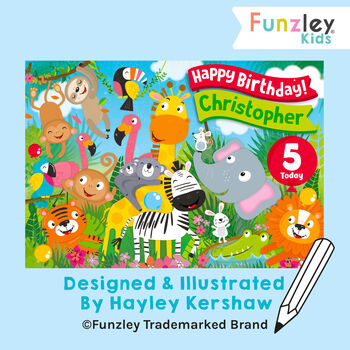 Personalised Jungle Fun Birthday Jigsaw Puzzle, 11 of 13