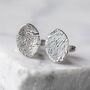 Silver Fingerprint Stamp Cufflinks, thumbnail 2 of 8