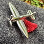 Spitfire Poppy Brooch, Silver Plated, thumbnail 1 of 6