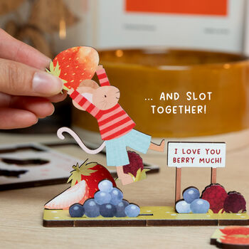 Personalised 'I Love You Berry Much' Pop Out Card, 6 of 6