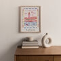 Southwold, Suffolk Coast Scene Patterned Landscapes: Heritage Pink Edition Print, thumbnail 1 of 2