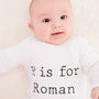 A Is For, Personalised Baby Vest, thumbnail 3 of 5