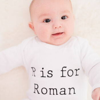 A Is For, Personalised Baby Vest, 3 of 5