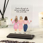 Personalised Three Best Friends Quote Plaque, thumbnail 1 of 7