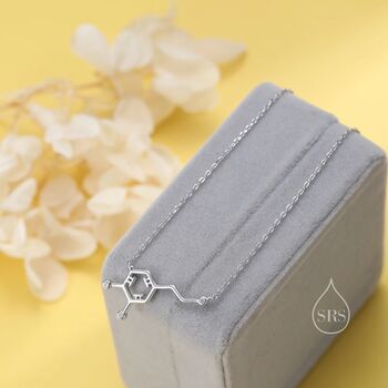 Dopamine Molecular Structure Pendant Necklace, 5 of 12