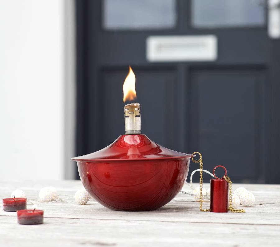 red garden oil lamp by za za homes