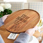 Personalised BBQ King Round Serving Board Acacia Wood, thumbnail 4 of 5