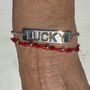 Lucky Bracelet In Sterling Silver With Layered Coloured Bracelet, thumbnail 1 of 4
