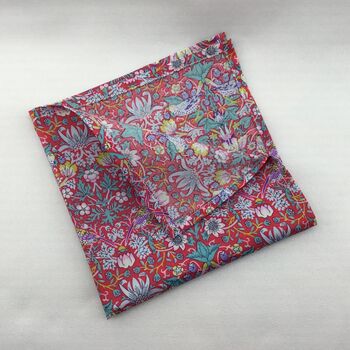 Self Tie Bow Tie In Red Liberty Of London Print, 7 of 7