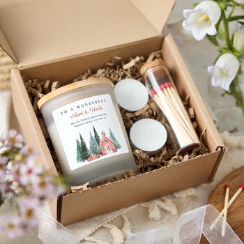 Personalised Christmas Candle Gift For Auntie And Uncle First Christmas, 2 of 7