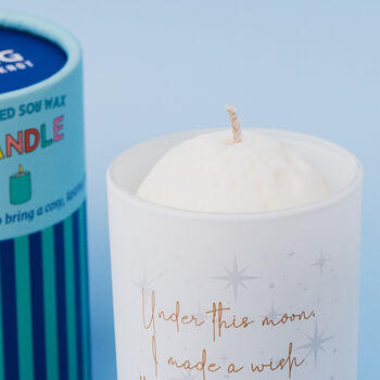I Love You To The Moon – Personalised Candle With Moon Topper, 2 of 5