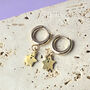 Ghost Huggie Hoop Earrings 18ct Gold Plated, thumbnail 4 of 6