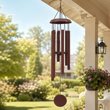 Custom 35 Inch Bronze Wind Chime For Wedding, Memorial, Retirement Gift, 11 of 12