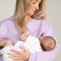 Women's Breastfeeding Lilac Sweatshirt, thumbnail 1 of 4