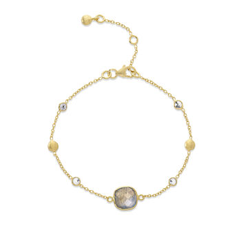 Iseo Labradorite And Gold Plated Bracelet, 3 of 4