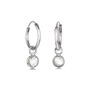 April Birthstone Hoop Earrings With Crystal Charm, thumbnail 1 of 5