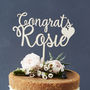 Personalised Congratulations Wooden Cake Topper, thumbnail 1 of 5