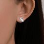 Sterling Silver Rabbit Stud Earrings, thumbnail 7 of 12
