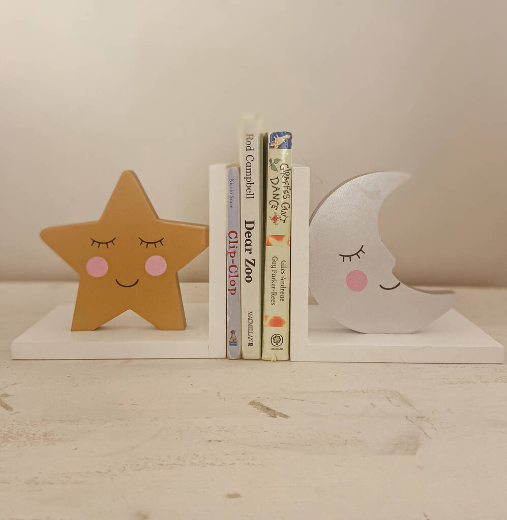 Children's Book Ends, Star And Moon, 1 of 2