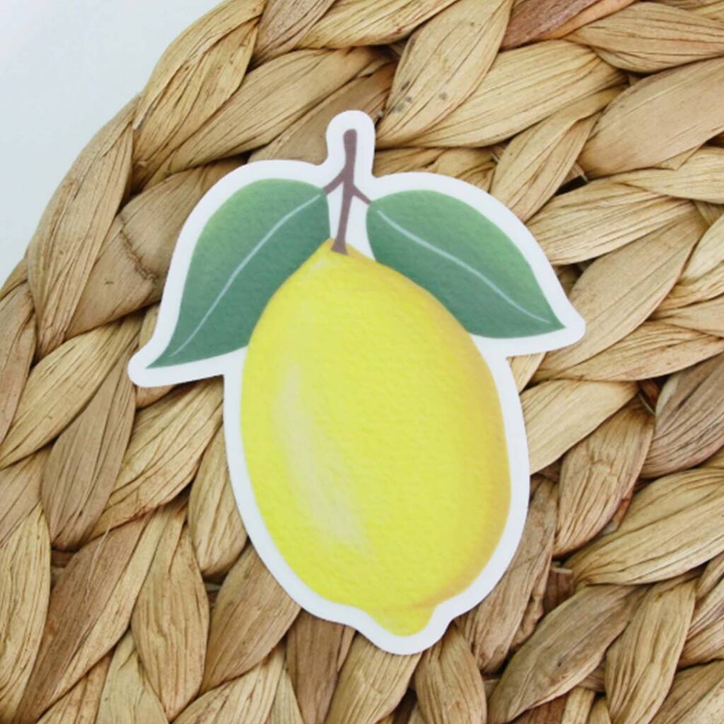 Lemon Vinyl Sticker By paigesillustrations