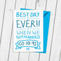 Personalised Best Day Ever Anniversary Card, thumbnail 2 of 2