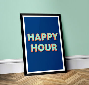 Happy Hour, Portrait, Bright, Vibrant, Poster Print, 3 of 5