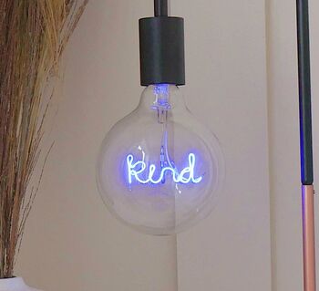 Kind Text Light Bulb And Table Lamp, 2 of 4
