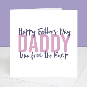 Love From The Bump Daddy To Be Father's Day Card, 3 of 4