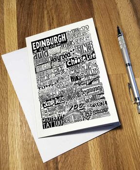 Edinburgh Landmarks Greetings Birthday Card, 2 of 5