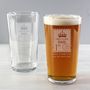 Personalised 'First Class' Pint Glass, thumbnail 1 of 3