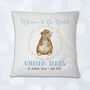 Bear Themed Personalised Newborn Cushion, thumbnail 4 of 5
